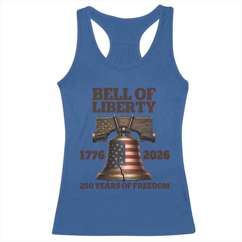 Liberty Bell 250th Anniversary Racerback Tank Top American Pride Gift TS12 Royal Blue Print Your Wear
