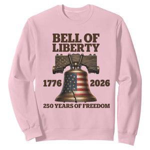 Liberty Bell 250th Anniversary Sweatshirt American Pride Gift TS12 Light Pink Print Your Wear