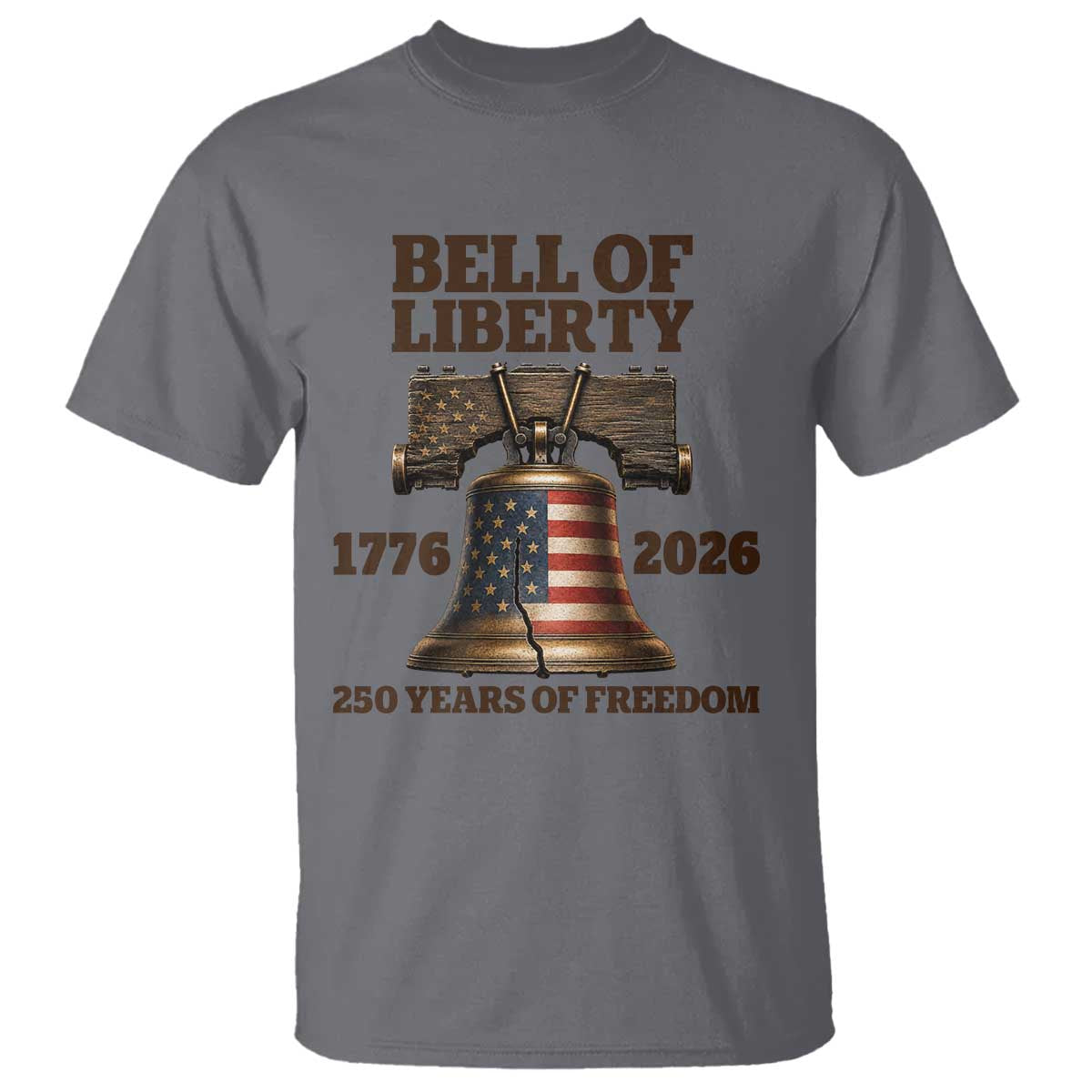 Liberty Bell 250th Anniversary T Shirt American Pride Gift TS12 Charcoal Print Your Wear
