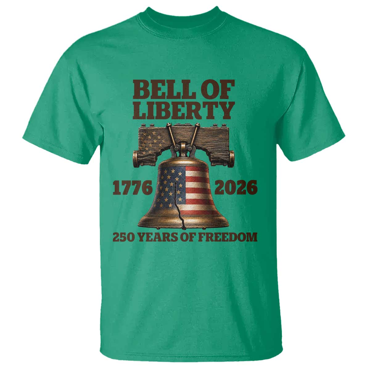 Liberty Bell 250th Anniversary T Shirt American Pride Gift TS12 Irish Green Print Your Wear