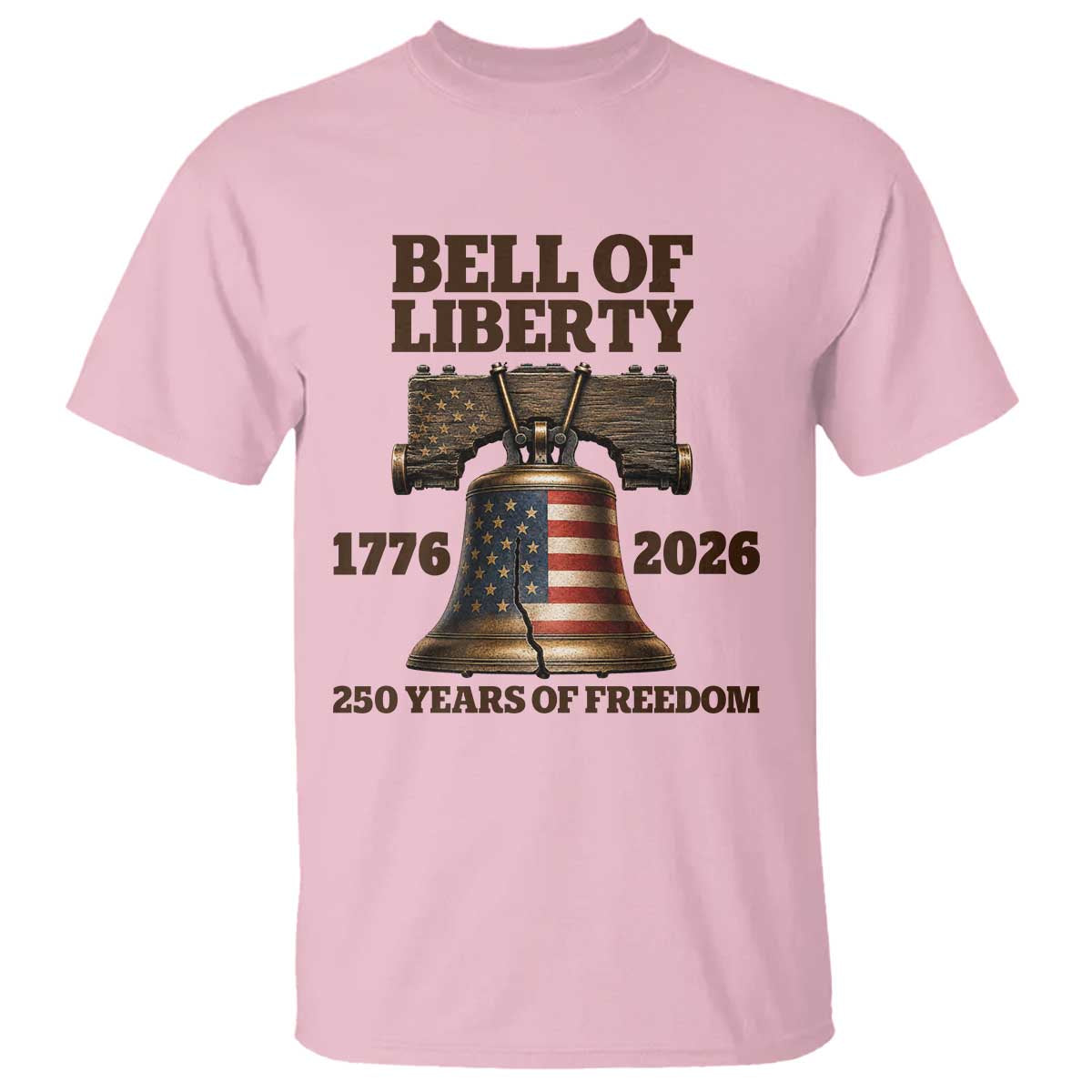 Liberty Bell 250th Anniversary T Shirt American Pride Gift TS12 Light Pink Print Your Wear