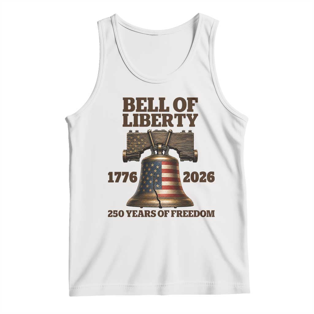Liberty Bell 250th Anniversary Tank Top American Pride Gift TS12 White Print Your Wear