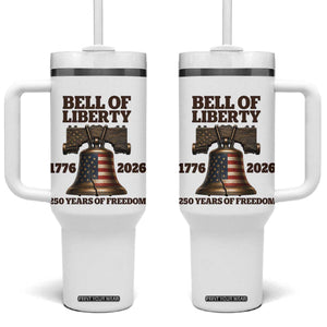 Liberty Bell 250th Anniversary Tumbler With Handle American Pride Gift TS12 One Size: 40 oz White Print Your Wear