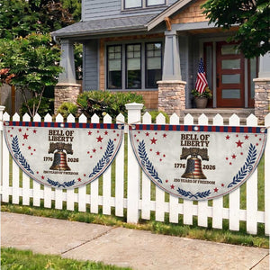 Liberty Bell 250th Anniversary Patriotic Fan Flag American Pride Gift TS12 2pcs pack Laurel Beige Print Your Wear