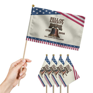 Liberty Bell 250th Anniversary Patriotic Handheld Flag American Pride Gift TS12 Print Your Wear