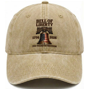 Liberty Bell 250th Anniversary Washed Cotton Baseball Cap American Pride Gift TS12 Print Your Wear