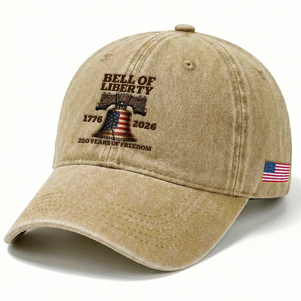 Liberty Bell 250th Anniversary Washed Cotton Baseball Cap American Pride Gift TS12 Print Your Wear