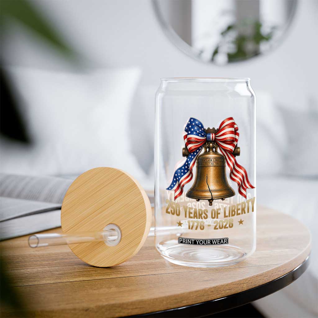 250 Years Of Liberty Glass Can American Heritage Bell Graphic TS12 Print Your Wear