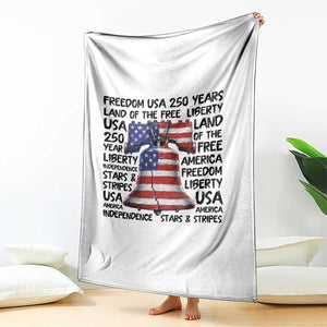 250 Years Of Freedom Throw Blanket Red White Blue Liberty Bell TS12 Print Your Wear