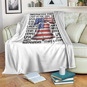 250 Years Of Freedom Throw Blanket Red White Blue Liberty Bell TS12 Print Your Wear