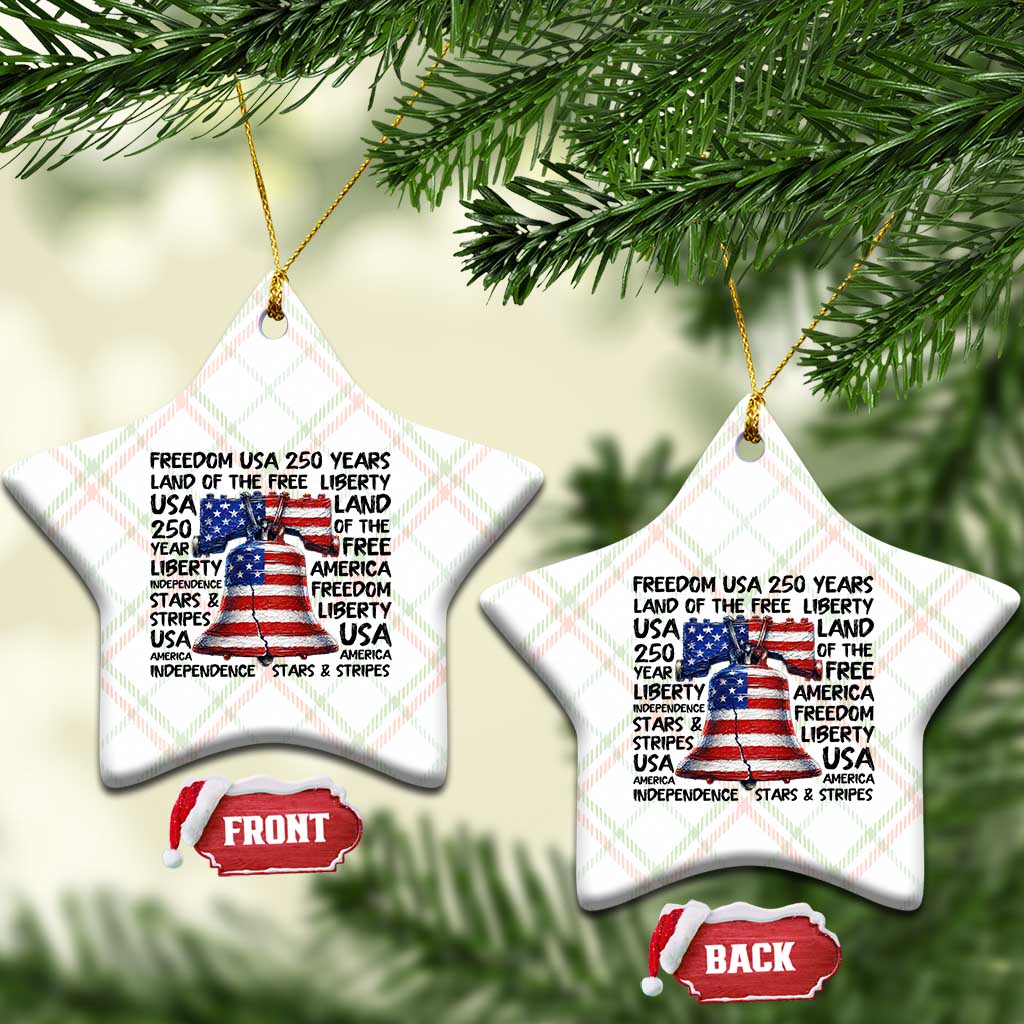 250 Years Of Freedom Ceramic Ornament Red White Blue Liberty Bell TS12 Print Your Wear