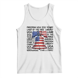 250 Years Of Freedom Tank Top Red White Blue Liberty Bell TS12 White Print Your Wear