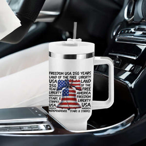 250 Years Of Freedom Tumbler With Handle Red White Blue Liberty Bell TS12 Print Your Wear