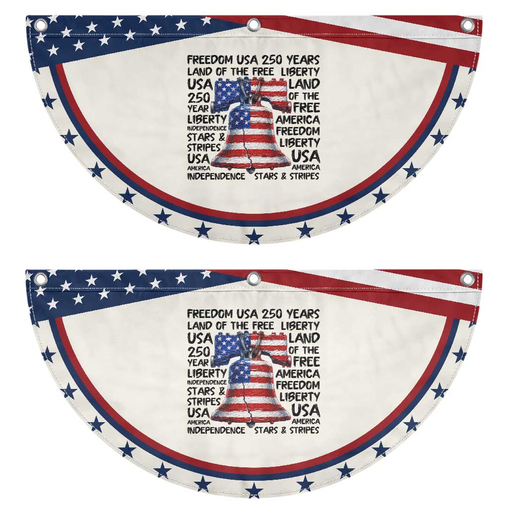 250 Years Of Freedom Patriotic Fan Flag Red White Blue Liberty Bell TS12 2pcs pack Classic Beige Print Your Wear
