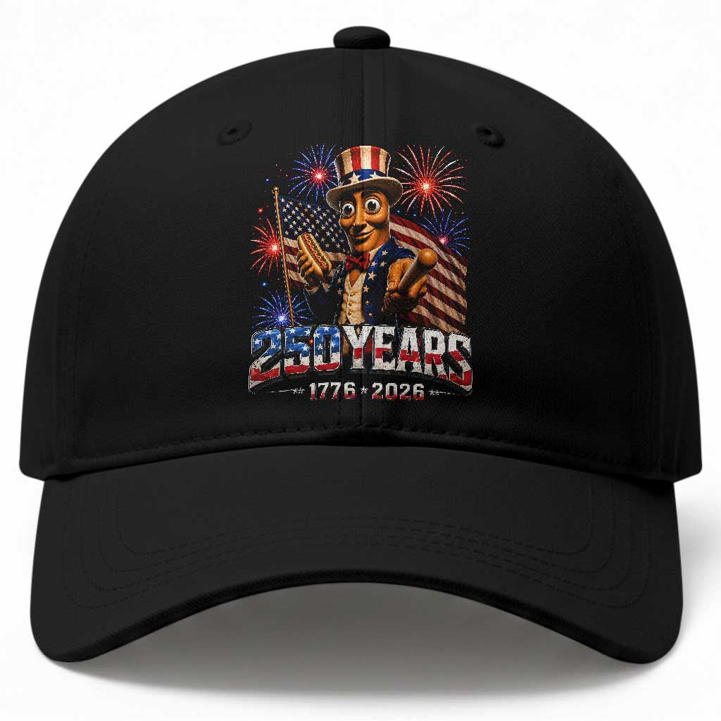 USA 250th Anniversary Tung Tung Sahur Baseball Cap Funny American Anniversary Celebration TS12 Print Your Wear