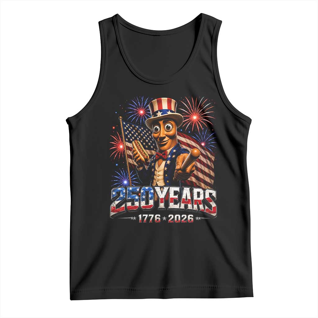 USA 250th Anniversary Tung Tung Sahur Tank Top Funny American Anniversary Celebration TS12 Black Print Your Wear