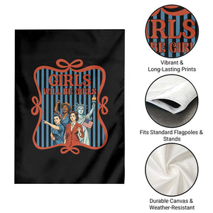 Red White Blue Feminist Pride Garden Flag Girls Will Be Girls TS12 Print Your Wear