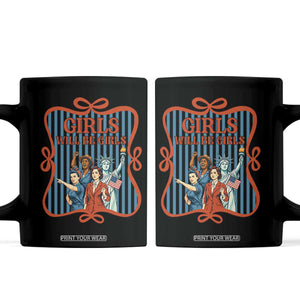 Red White Blue Feminist Pride Coffee Mug Girls Will Be Girls TS12 Black Print Your Wear