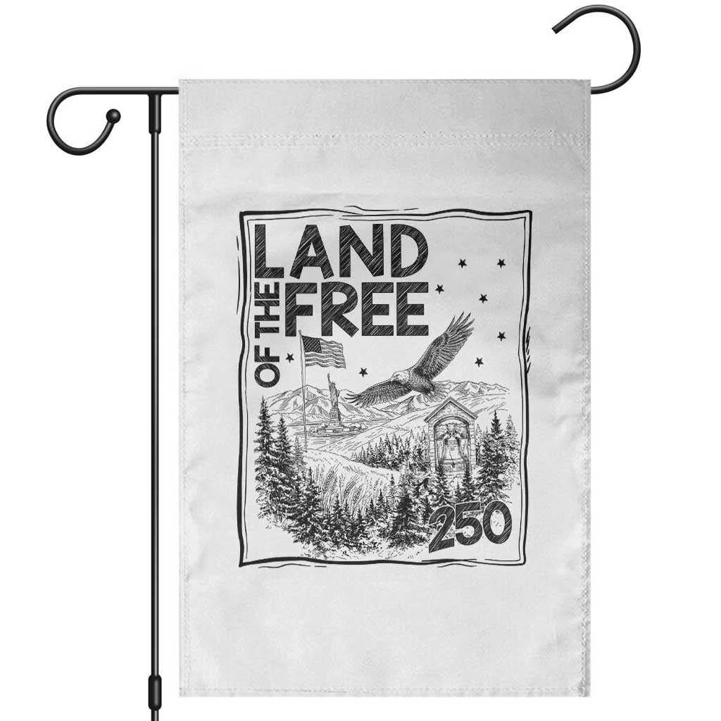 Vintage USA 250 Patriotic Pride Garden Flag Land Of The Free TS12 White Print Your Wear