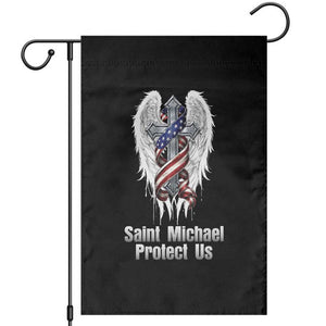 Saint Michael Protect Us American Christian Heritage Garden Flag Catholic Faith Gift TS12 Black Print Your Wear