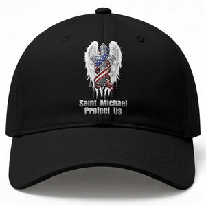 Saint Michael Protect Us American Christian Heritage Baseball Cap Catholic Faith Gift TS12 Print Your Wear