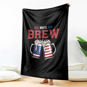 American Flag Beer Lover Throw Blanket Red White And Brew TS12 Print Your Wear