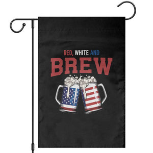 American Flag Beer Lover Garden Flag Red White And Brew TS12 Black Print Your Wear