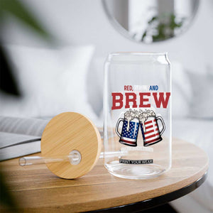 American Flag Beer Lover Glass Can Red White And Brew TS12 Print Your Wear