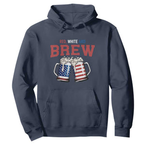 American Flag Beer Lover Hoodie Red White And Brew TS12 Navy Print Your Wear