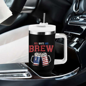 American Flag Beer Lover Tumbler With Handle Red White And Brew TS12 Print Your Wear