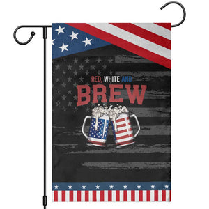 American Flag Beer Lover Patriotic Garden Flag Red White And Brew TS12 Distressed Black Blue Print Your Wear