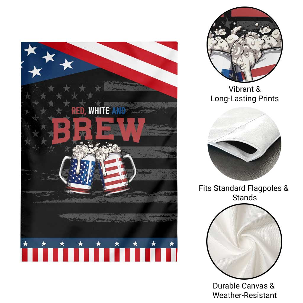 American Flag Beer Lover Patriotic Garden Flag Red White And Brew TS12 Print Your Wear