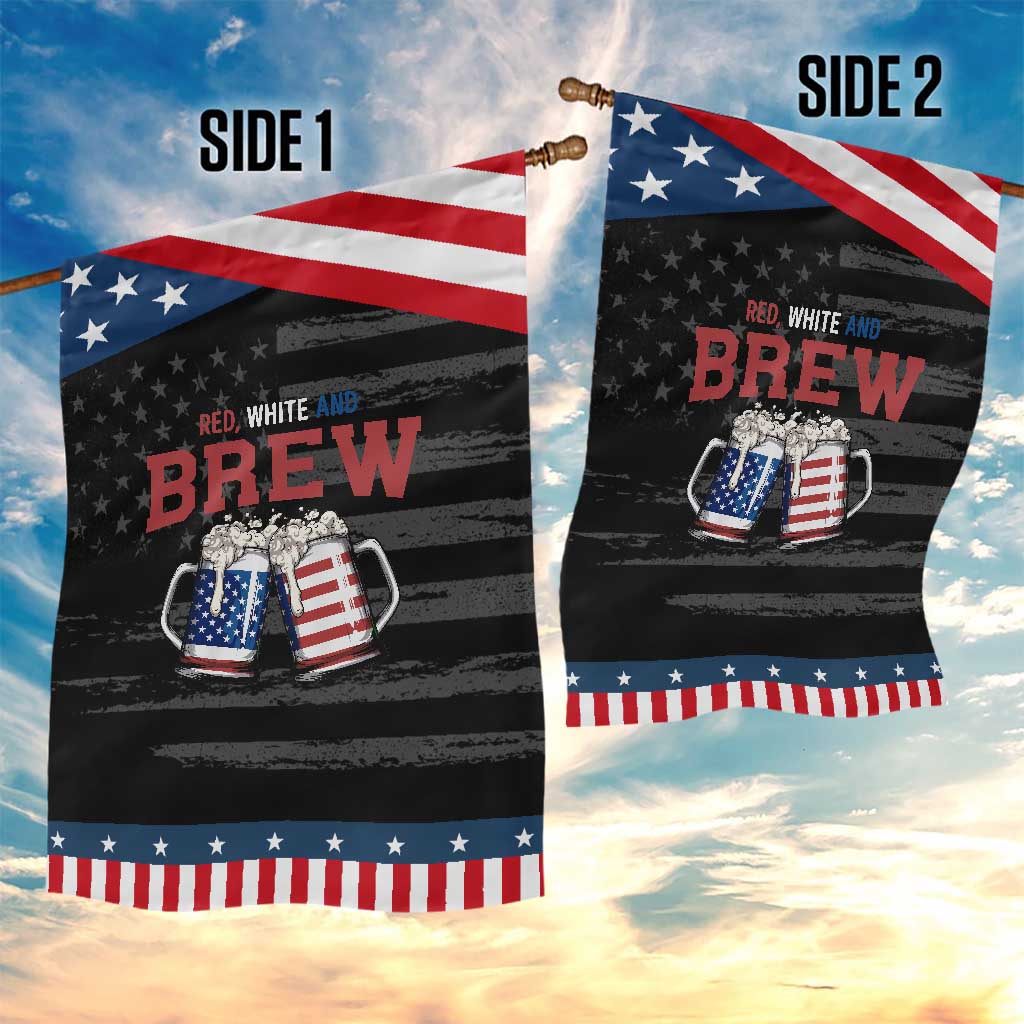 American Flag Beer Lover Patriotic Garden Flag Red White And Brew TS12 Print Your Wear