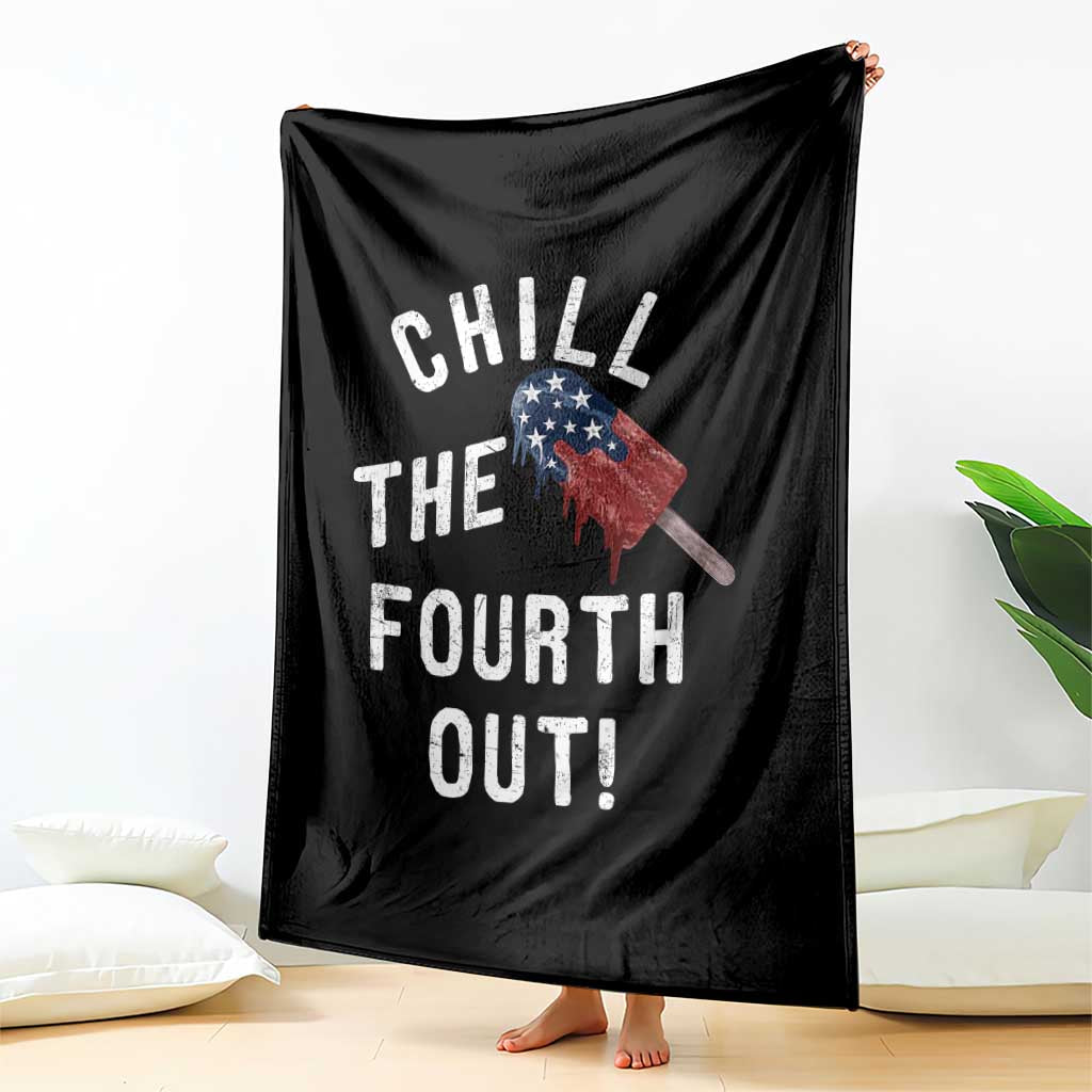 American Flag Popsicle Throw Blanket Chill The Fourth Out TS12 Print Your Wear