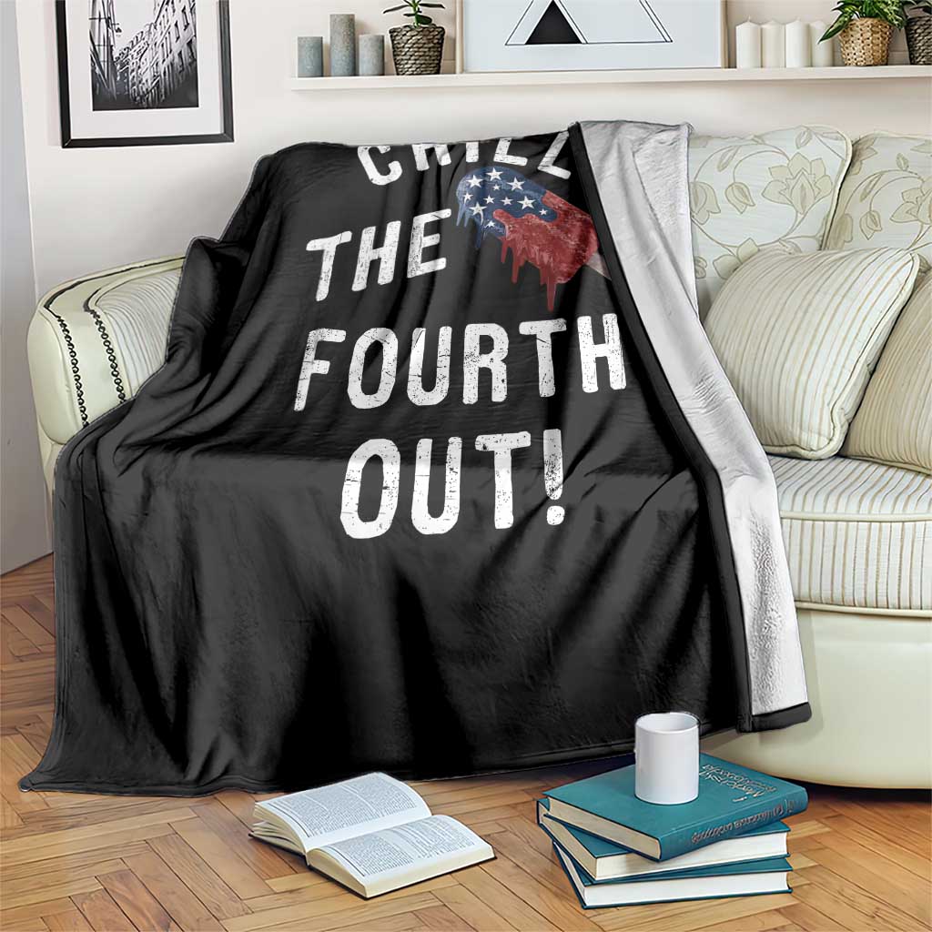 American Flag Popsicle Throw Blanket Chill The Fourth Out TS12 Print Your Wear