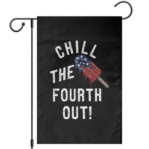 American Flag Popsicle Garden Flag Chill The Fourth Out TS12 Black Print Your Wear