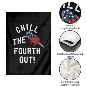American Flag Popsicle Garden Flag Chill The Fourth Out TS12 Print Your Wear