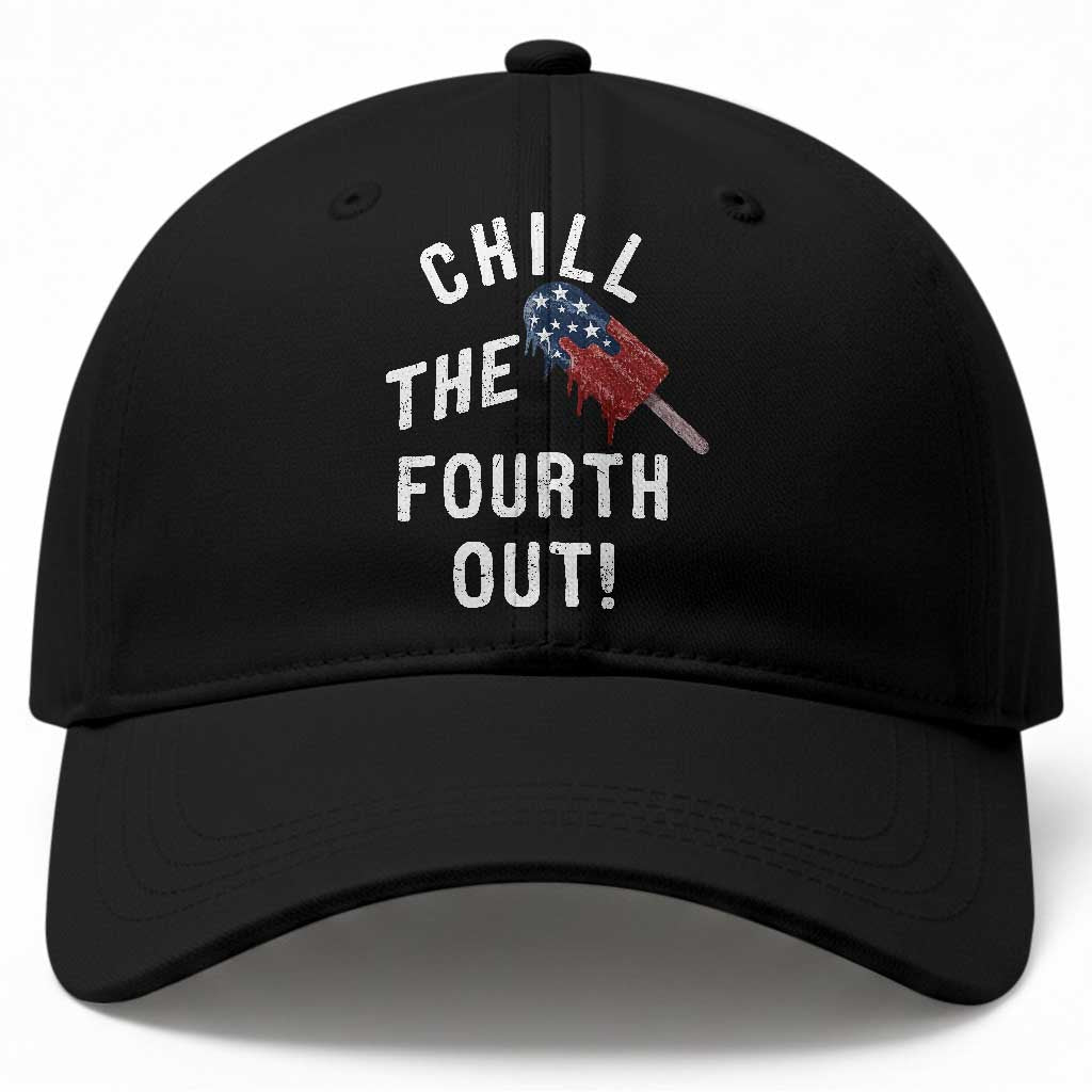 American Flag Popsicle Baseball Cap Chill The Fourth Out TS12 Print Your Wear