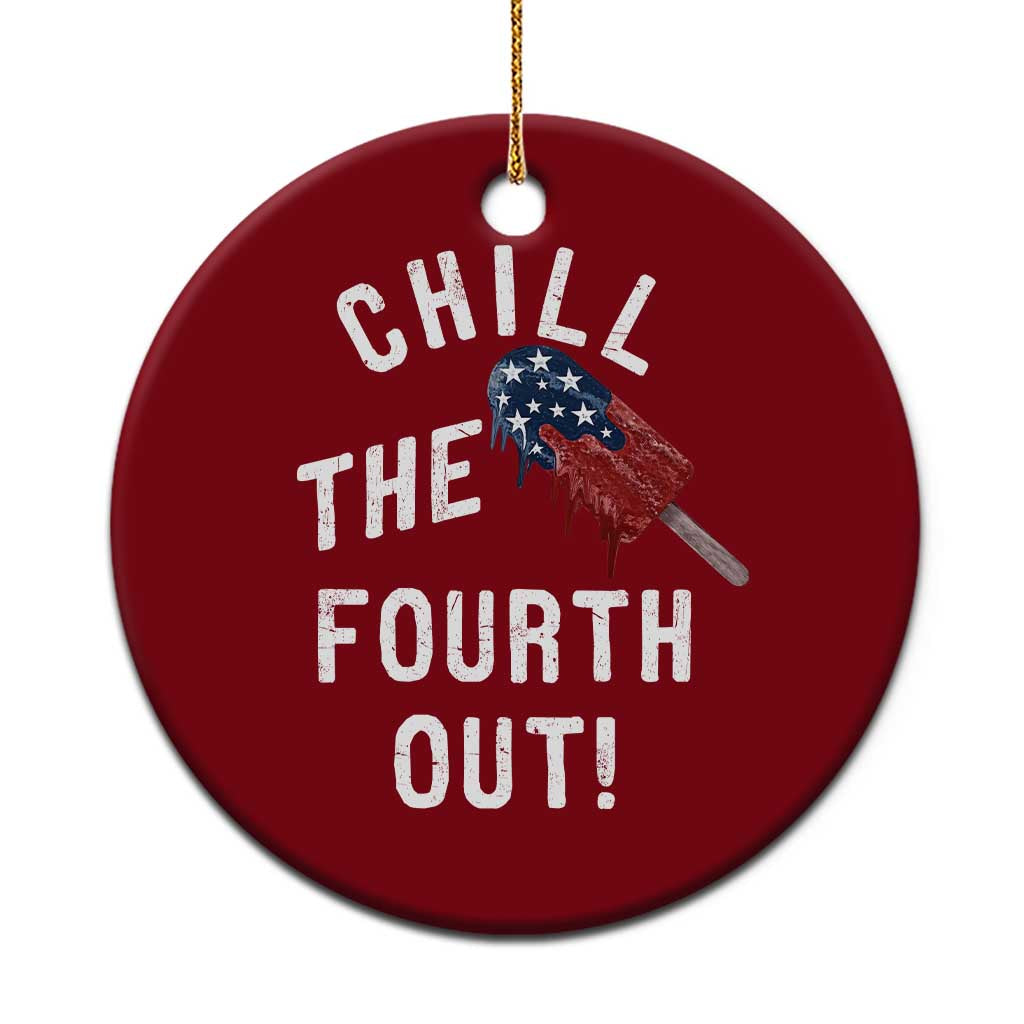 American Flag Popsicle Ceramic Ornament Chill The Fourth Out TS12 1pc Red Print Your Wear