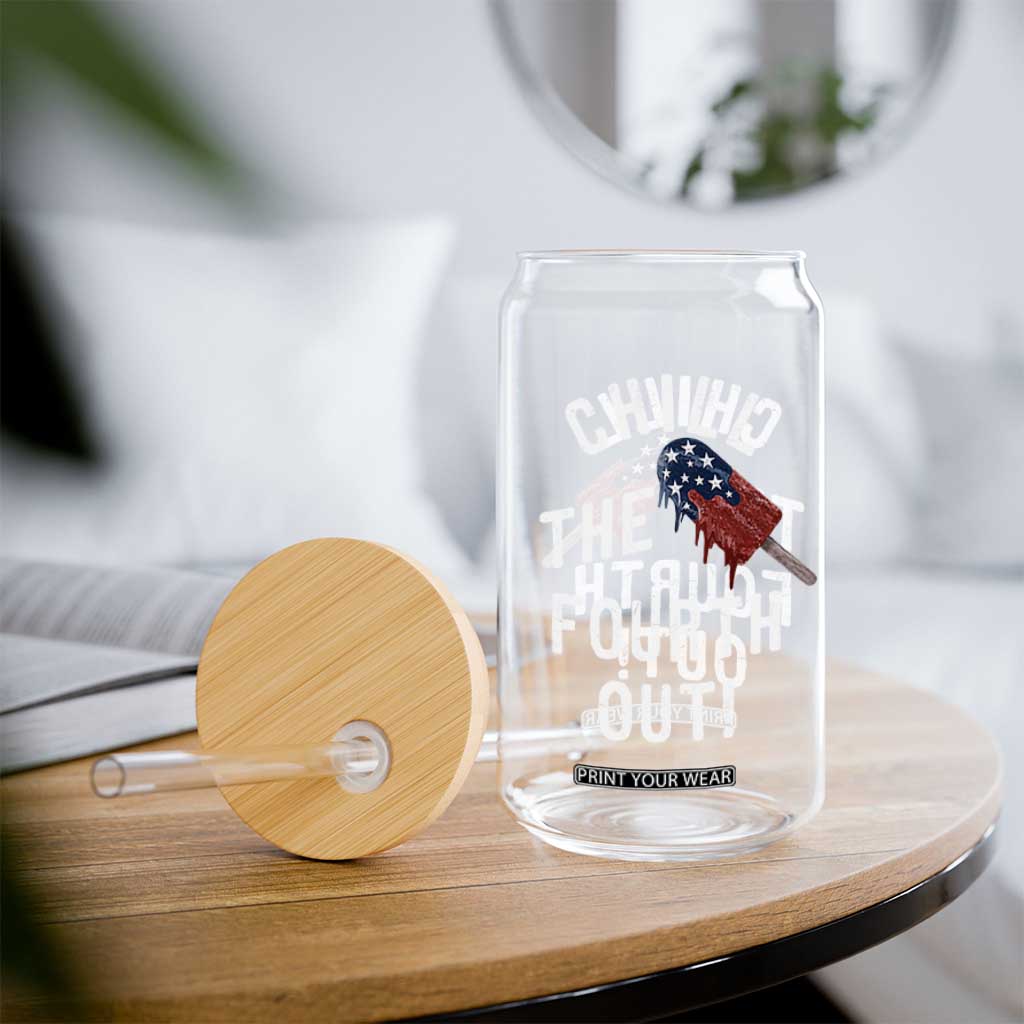 American Flag Popsicle Glass Can Chill The Fourth Out TS12 Print Your Wear