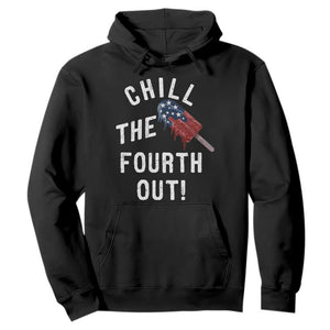 American Flag Popsicle Hoodie Chill The Fourth Out TS12 Black Print Your Wear