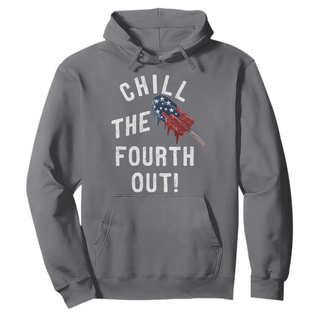 American Flag Popsicle Hoodie Chill The Fourth Out TS12 Charcoal Print Your Wear