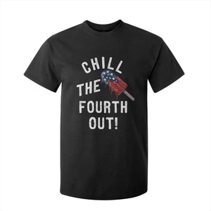 American Flag Popsicle T Shirt For Kid Chill The Fourth Out TS12 Black Print Your Wear