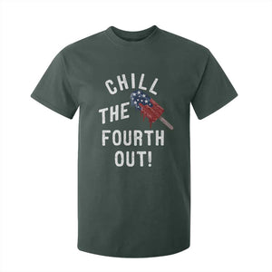 American Flag Popsicle T Shirt For Kid Chill The Fourth Out TS12 Dark Forest Green Print Your Wear