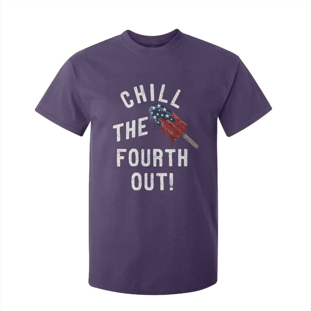 American Flag Popsicle T Shirt For Kid Chill The Fourth Out TS12 Purple Print Your Wear