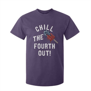American Flag Popsicle T Shirt For Kid Chill The Fourth Out TS12 Purple Print Your Wear