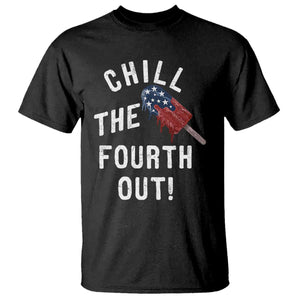 American Flag Popsicle T Shirt Chill The Fourth Out TS12 Black Print Your Wear