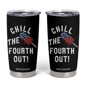 American Flag Popsicle Tumbler Cup Chill The Fourth Out TS12 Black Print Your Wear