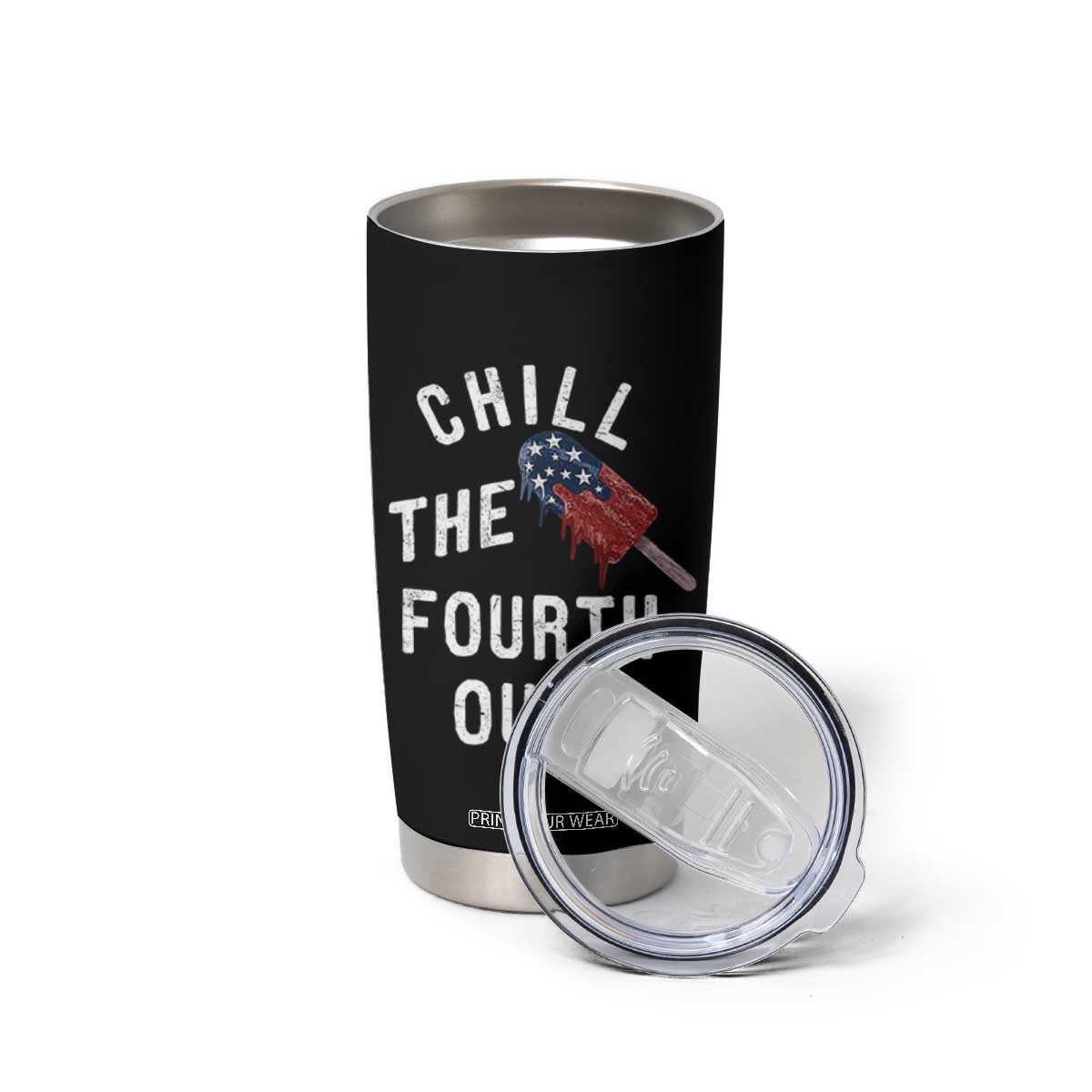 American Flag Popsicle Tumbler Cup Chill The Fourth Out TS12 Print Your Wear