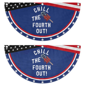 American Flag Popsicle Patriotic Fan Flag Chill The Fourth Out TS12 2pcs pack Classic Navy Print Your Wear